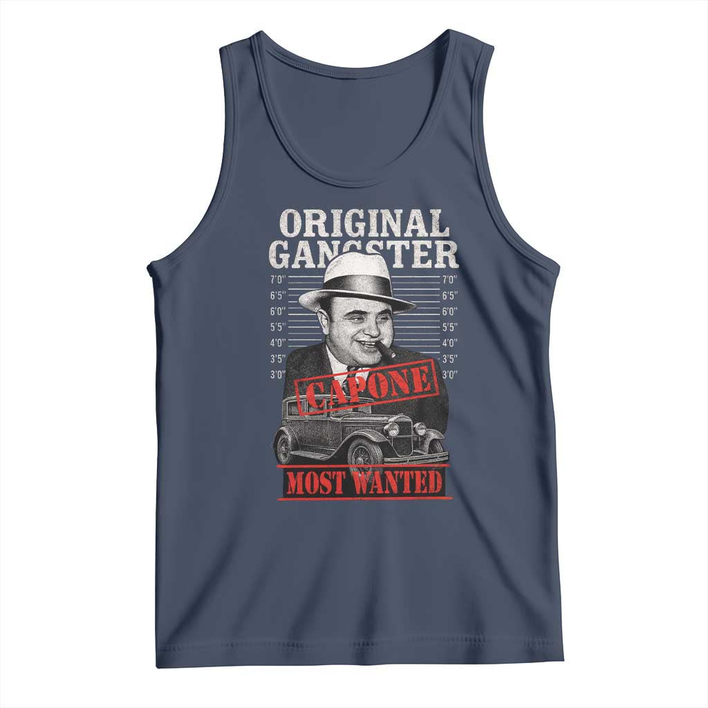 Original Gangster Most Wanted Al Capone Tank Top Italian American Mafia - Wonder Print Shop