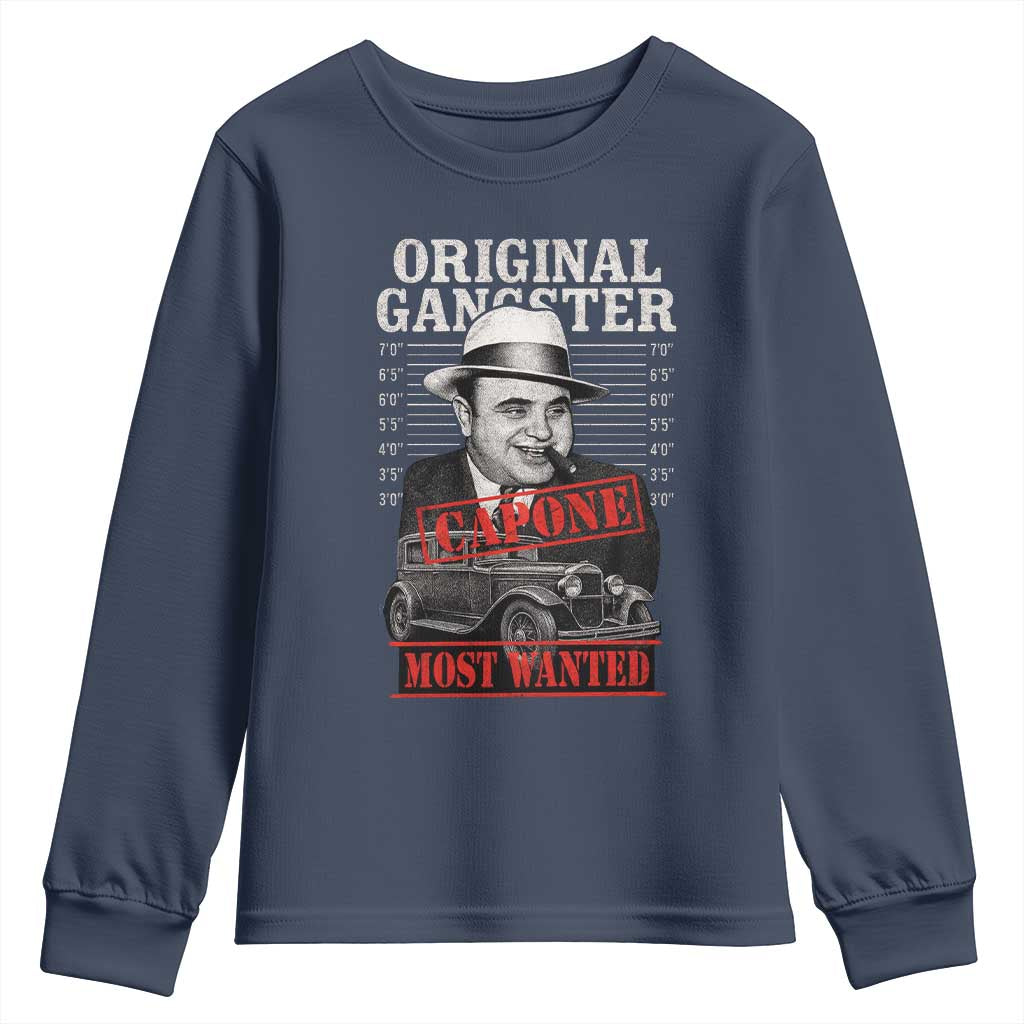 Original Gangster Most Wanted Al Capone Youth Sweatshirt Italian American Mafia - Wonder Print Shop