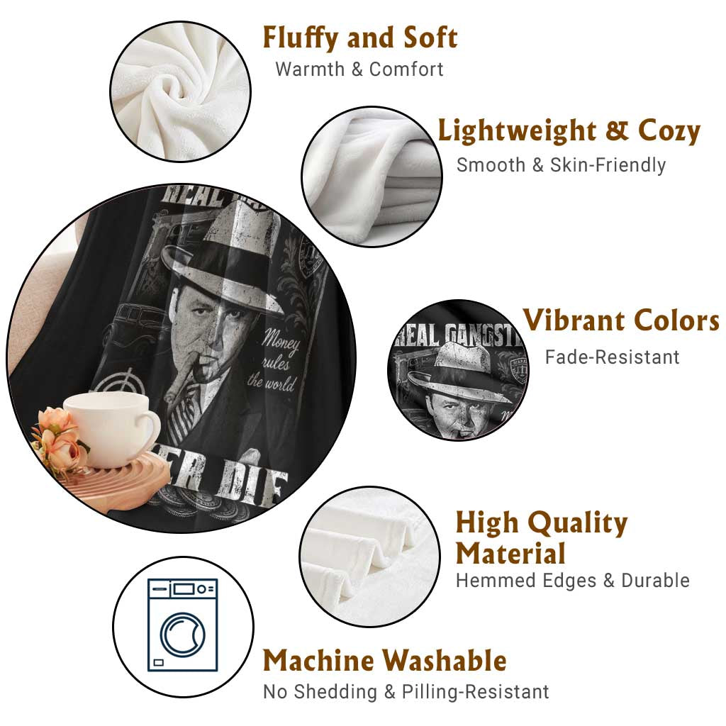 Al Capone Throw Blanket Real Ganster Never Die Italian American Mafia - Wonder Print Shop