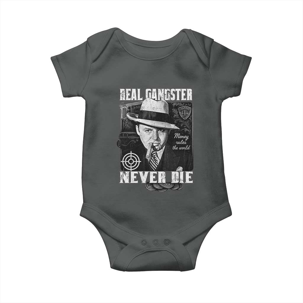 Al Capone Baby Onesie Real Ganster Never Die Italian American Mafia - Wonder Print Shop