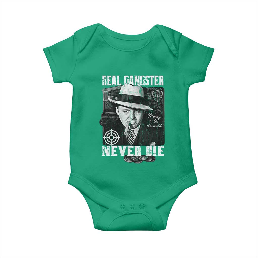 Al Capone Baby Onesie Real Ganster Never Die Italian American Mafia - Wonder Print Shop