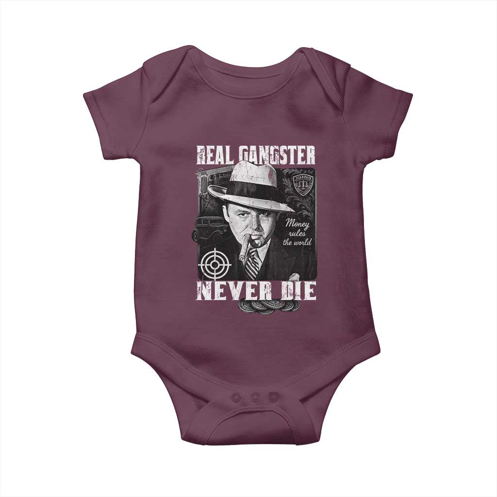 Al Capone Baby Onesie Real Ganster Never Die Italian American Mafia - Wonder Print Shop