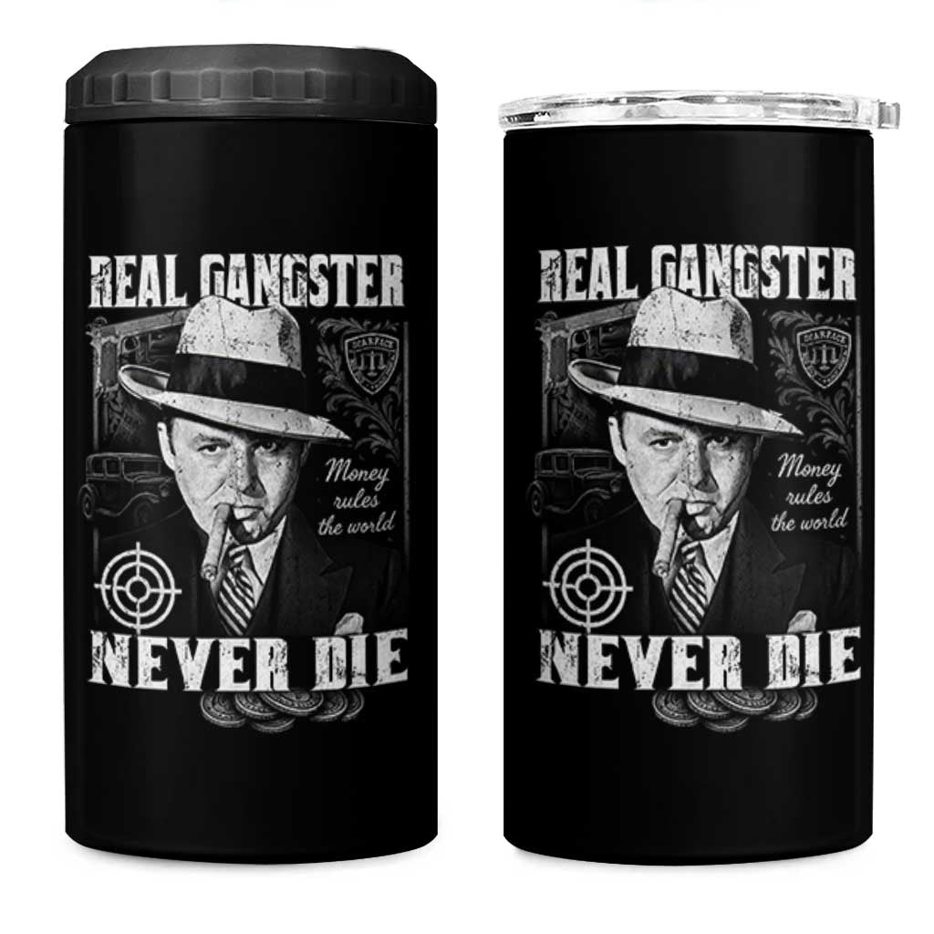 Al Capone 4 in 1 Can Cooler Tumbler Real Ganster Never Die Italian American Mafia - Wonder Print Shop