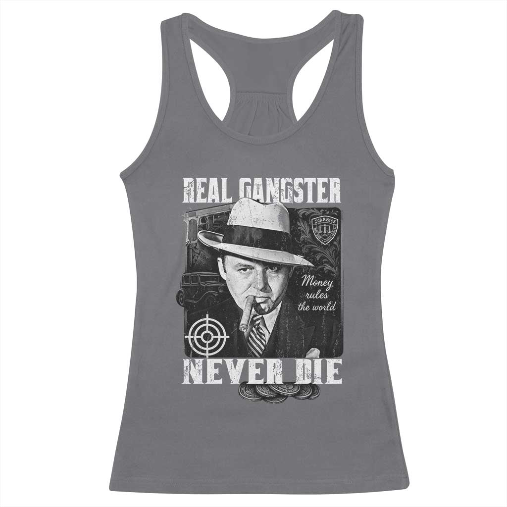 Al Capone Racerback Tank Top Real Ganster Never Die Italian American Mafia - Wonder Print Shop
