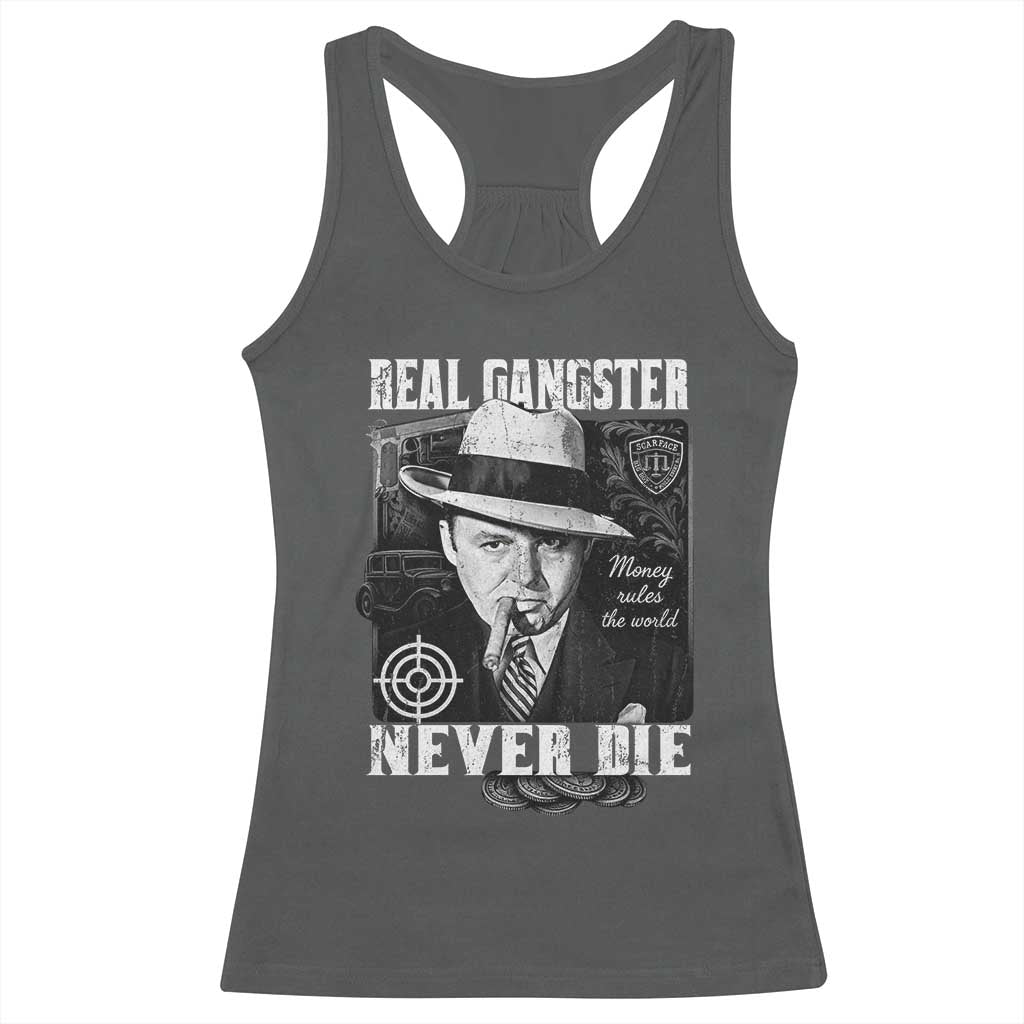 Al Capone Racerback Tank Top Real Ganster Never Die Italian American Mafia - Wonder Print Shop