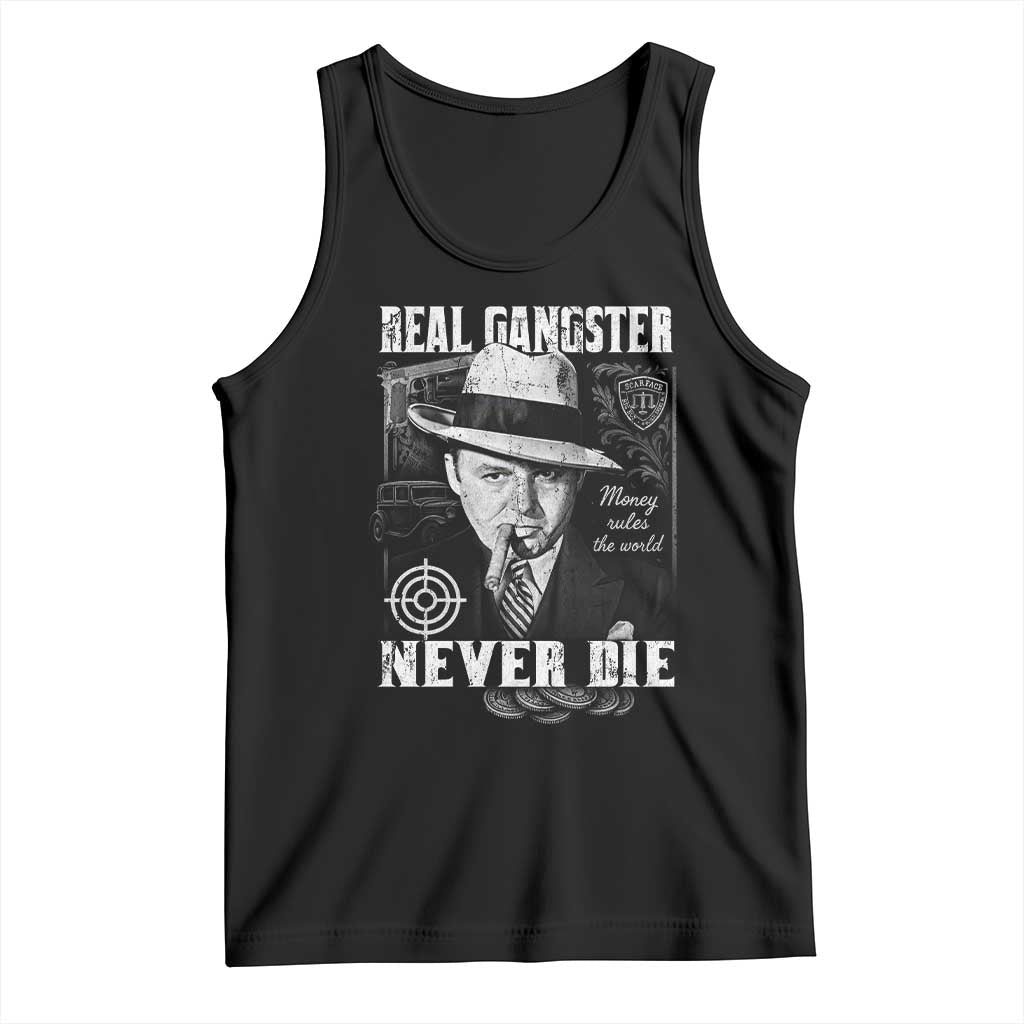 Al Capone Tank Top Real Ganster Never Die Italian American Mafia - Wonder Print Shop