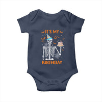 Funny Halloween Birthday Baby Onesie Its My Bday Skeleton Cake Party - Wonder Print Shop