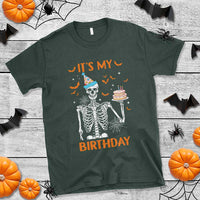 Funny Halloween Birthday T Shirt Its My Bday Skeleton Cake Party - Wonder Print Shop