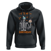 Funny Halloween Birthday Hoodie Its My Bday Skeleton Cake Party - Wonder Print Shop