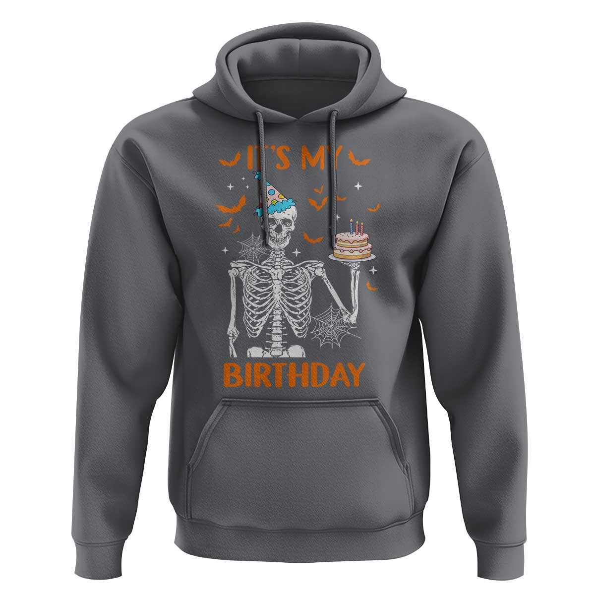 Funny Halloween Birthday Hoodie Its My Bday Skeleton Cake Party - Wonder Print Shop