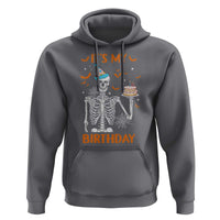 Funny Halloween Birthday Hoodie Its My Bday Skeleton Cake Party - Wonder Print Shop