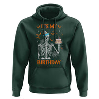 Funny Halloween Birthday Hoodie Its My Bday Skeleton Cake Party - Wonder Print Shop