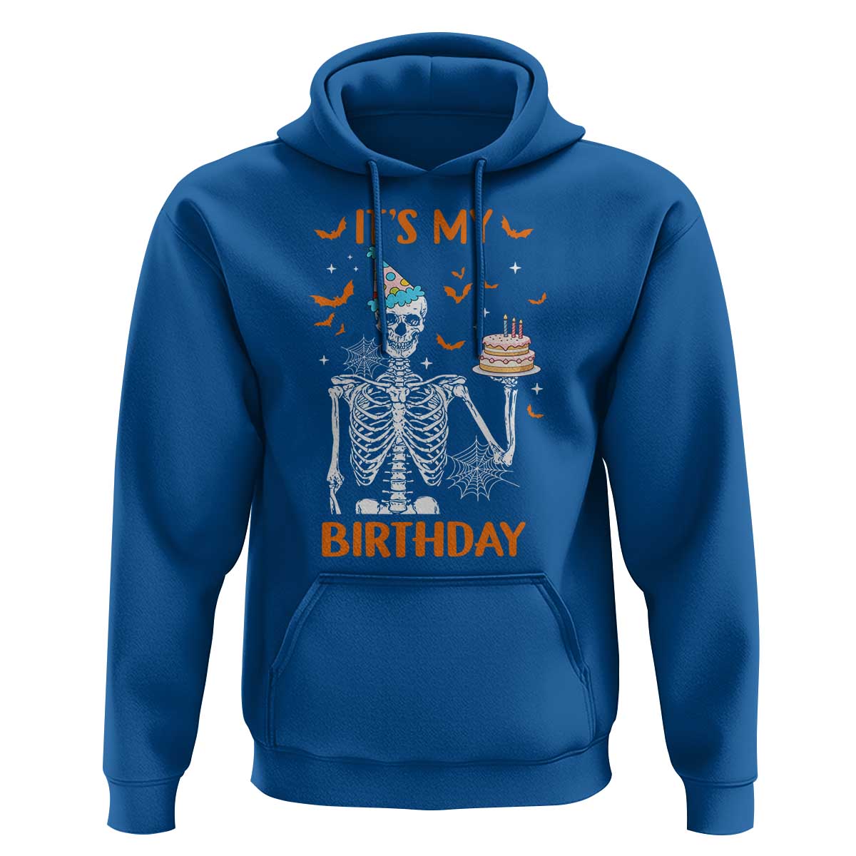Funny Halloween Birthday Hoodie Its My Bday Skeleton Cake Party - Wonder Print Shop