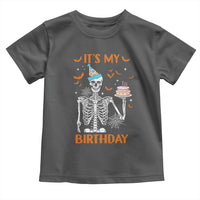 Funny Halloween Birthday Toddler T Shirt Its My Bday Skeleton Cake Party - Wonder Print Shop