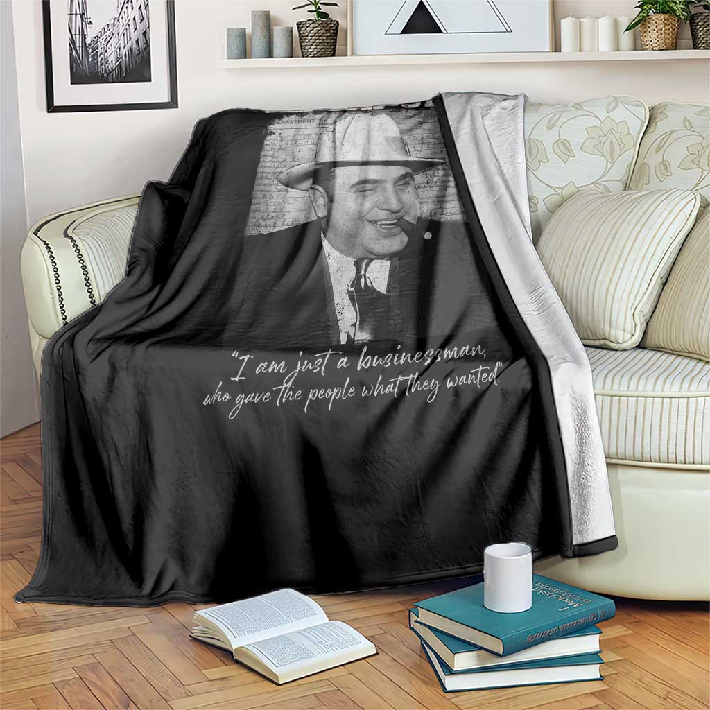 Al Capone Throw Blanket I Am Just A Businessman American Gangster Mafia - Wonder Print Shop