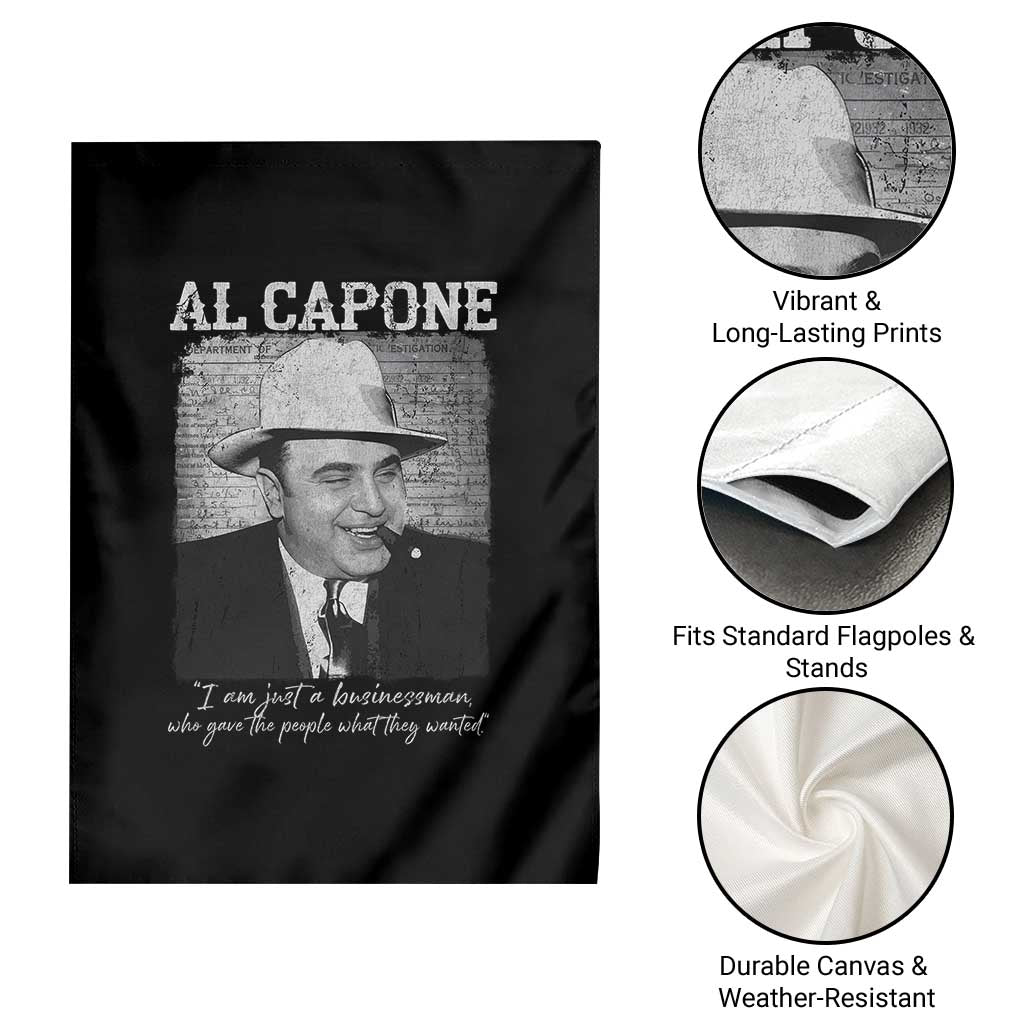 Al Capone Garden Flag I Am Just A Businessman American Gangster Mafia - Wonder Print Shop