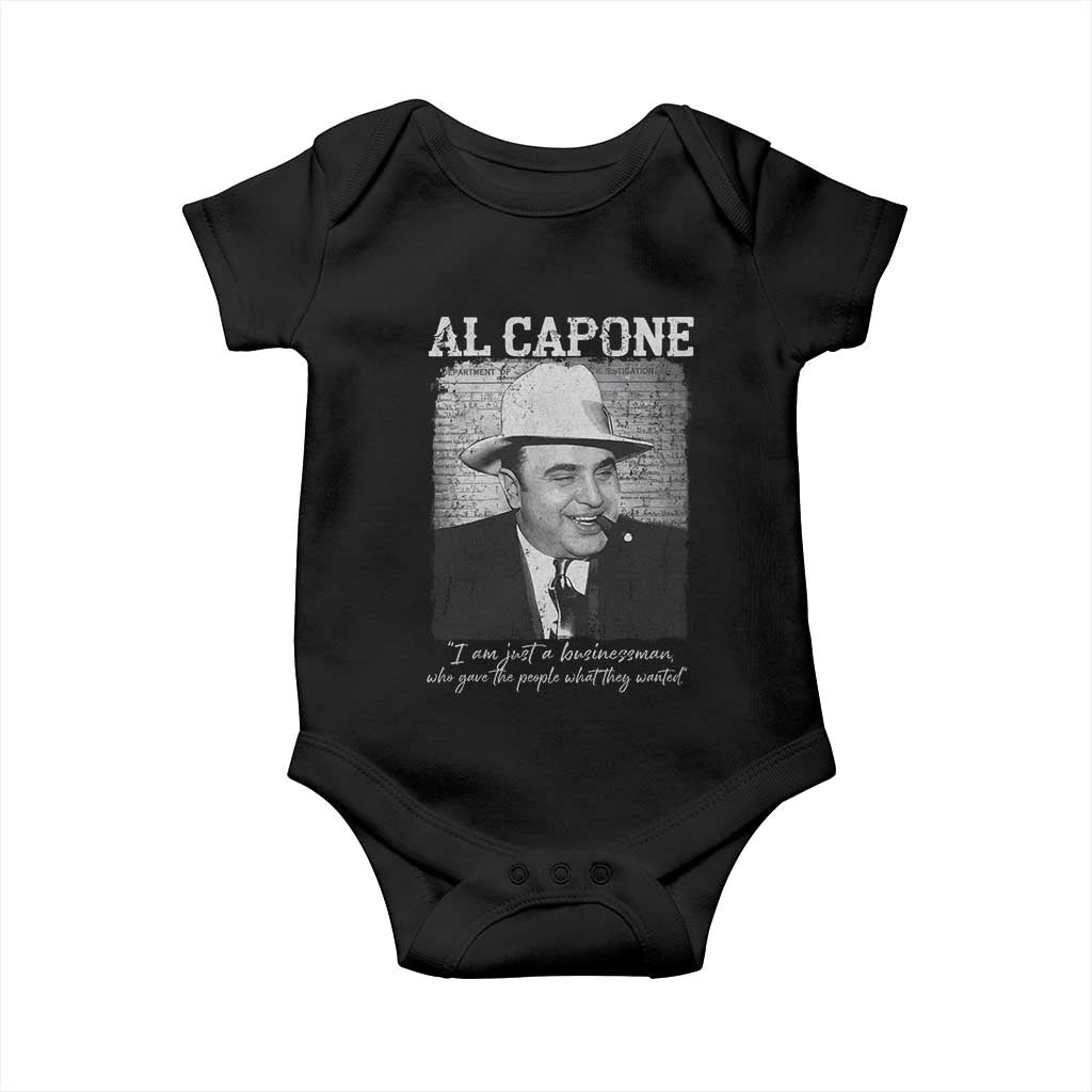 Al Capone Baby Onesie I Am Just A Businessman American Gangster Mafia - Wonder Print Shop