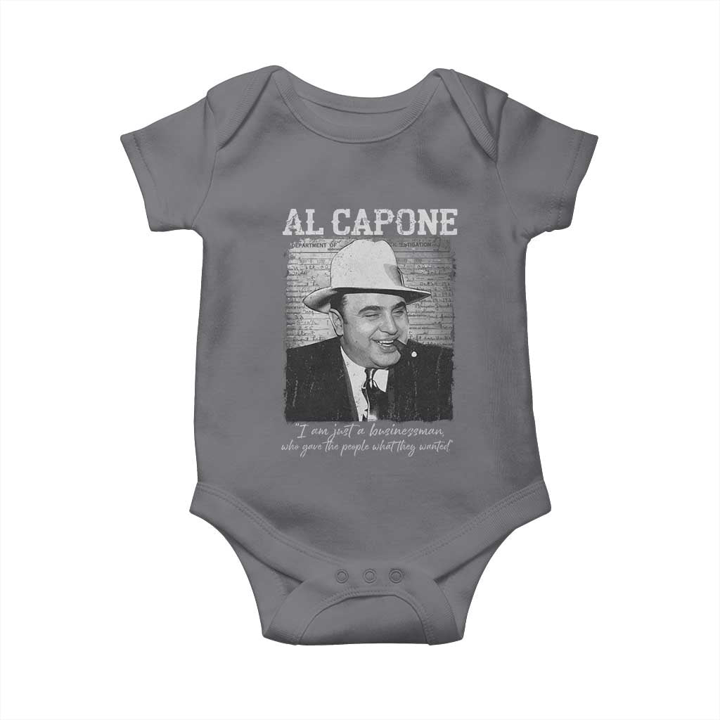Al Capone Baby Onesie I Am Just A Businessman American Gangster Mafia - Wonder Print Shop