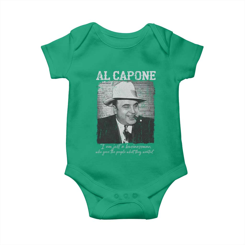 Al Capone Baby Onesie I Am Just A Businessman American Gangster Mafia - Wonder Print Shop