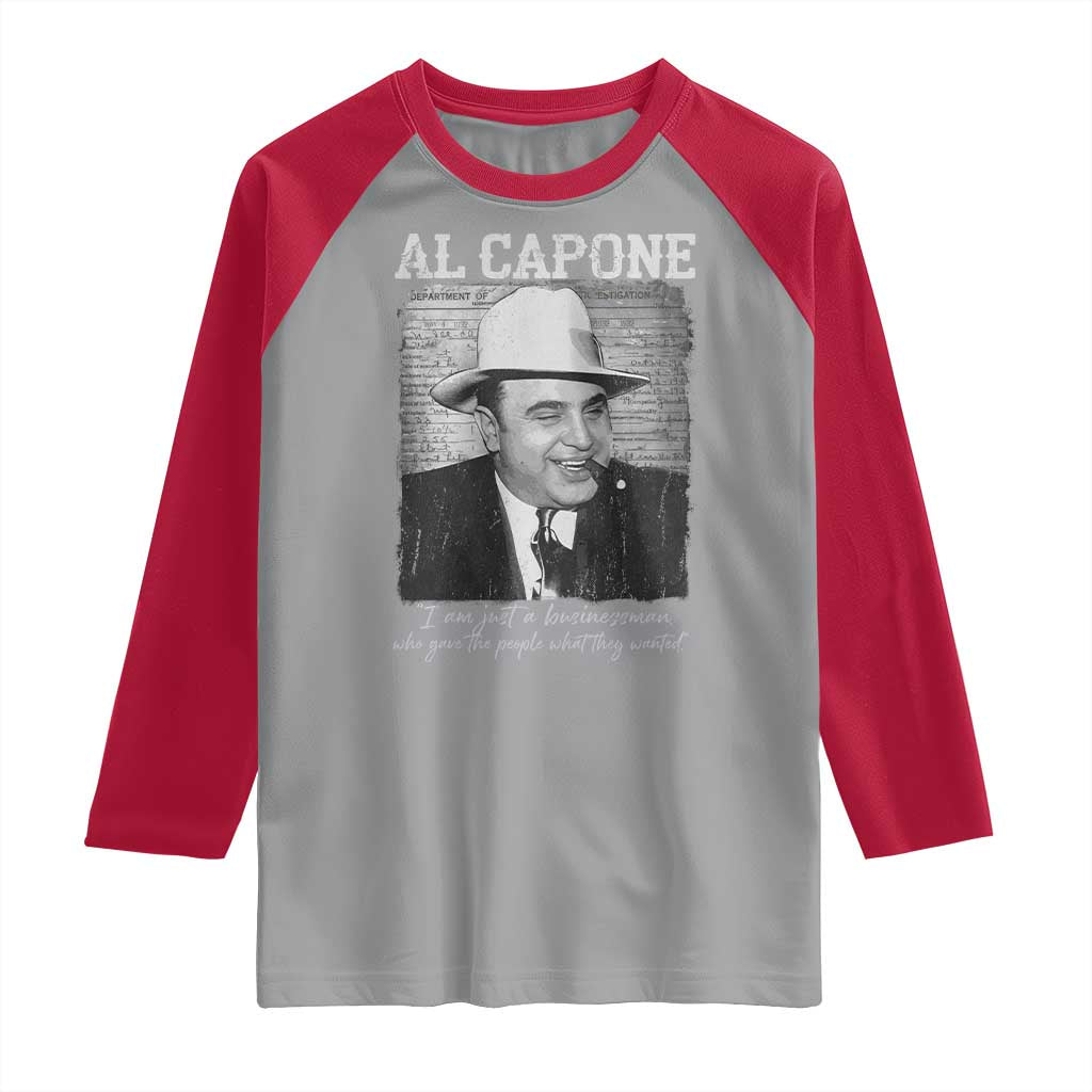 Al Capone Raglan Shirt I Am Just A Businessman American Gangster Mafia - Wonder Print Shop