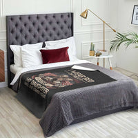 I Wear Red On Fridays For My Daughter Until She Comes Home Throw Blanket Vintage American Flag - Wonder Print Shop