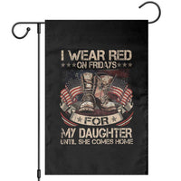 I Wear Red On Fridays For My Daughter Until She Comes Home Garden Flag Vintage American Flag - Wonder Print Shop