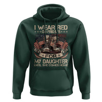 I Wear Red On Fridays For My Daughter Until She Comes Home Hoodie Vintage American Flag - Wonder Print Shop