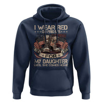 I Wear Red On Fridays For My Daughter Until She Comes Home Hoodie Vintage American Flag - Wonder Print Shop