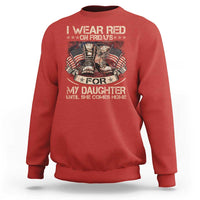 I Wear Red On Fridays For My Daughter Until She Comes Home Sweatshirt Vintage American Flag - Wonder Print Shop