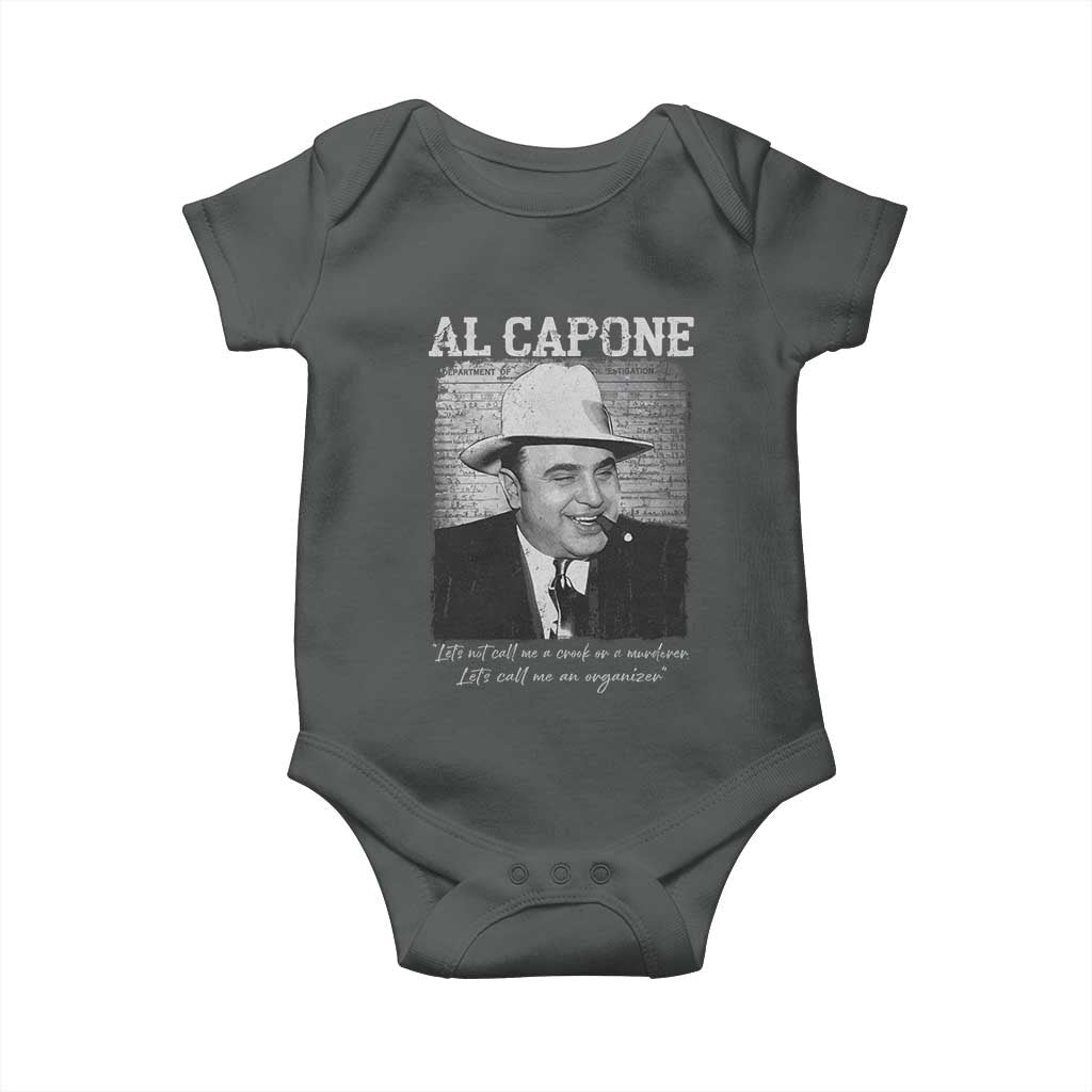 Al Capone Baby Onesie Lets Call Me An Organizer American Gangster Mafia - Wonder Print Shop