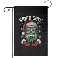 Funny Christmas Santa Says 67 Garden Flag Six Seven Meme Gen Alpha Xmas Gag Gift - Wonder Print Shop