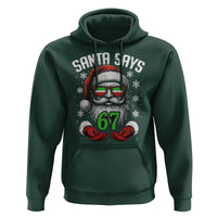 Funny Christmas Santa Says 67 Hoodie Six Seven Meme Gen Alpha Xmas Gag Gift - Wonder Print Shop