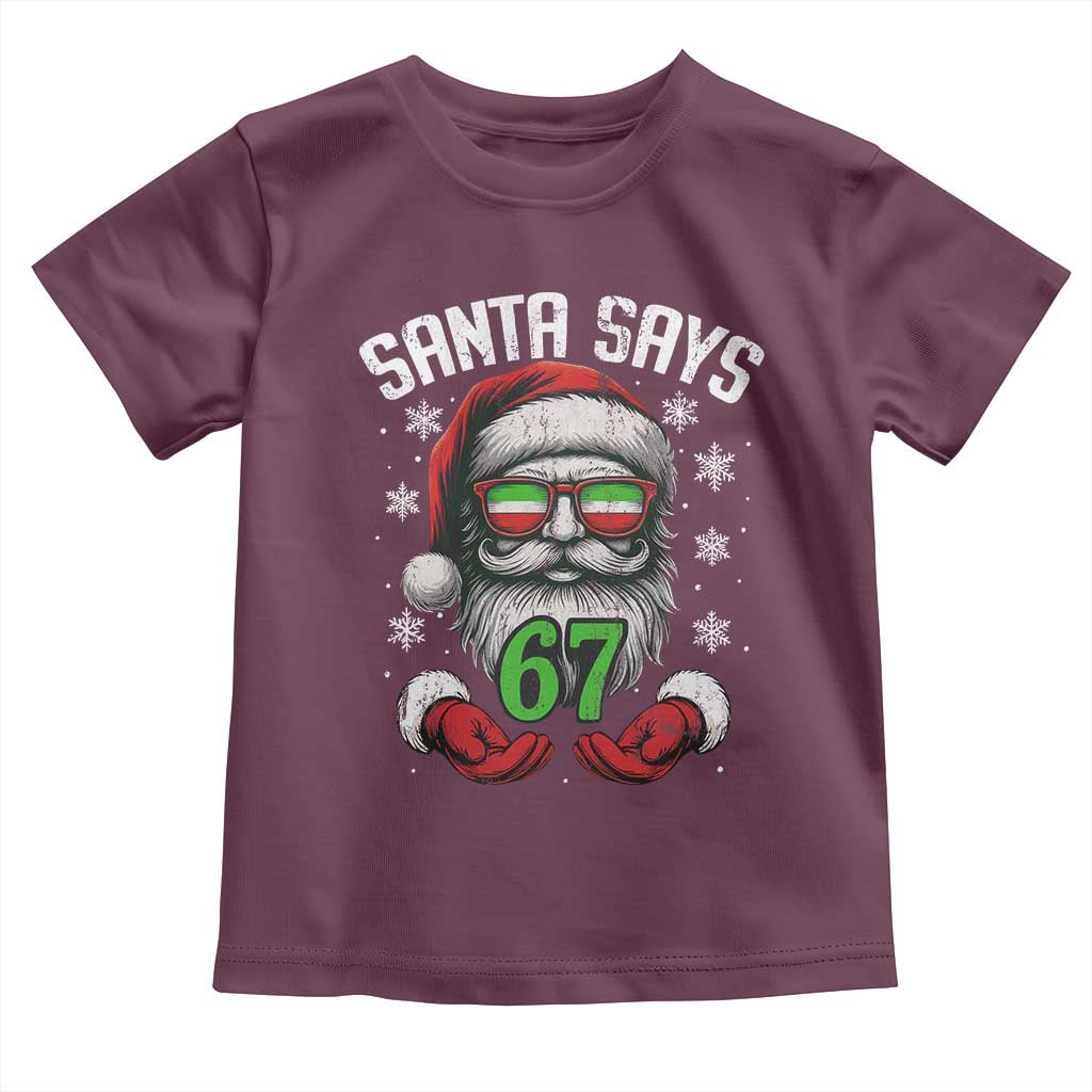 Funny Christmas Santa Says 67 Toddler T Shirt Six Seven Meme Gen Alpha Xmas Gag Gift - Wonder Print Shop