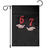 Funny 67 Six Seven Meme Hands Gesture Alpha Slang Garden Flag - Wonder Print Shop