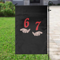 Funny 67 Six Seven Meme Hands Gesture Alpha Slang Garden Flag - Wonder Print Shop