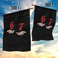 Funny 67 Six Seven Meme Hands Gesture Alpha Slang Garden Flag - Wonder Print Shop