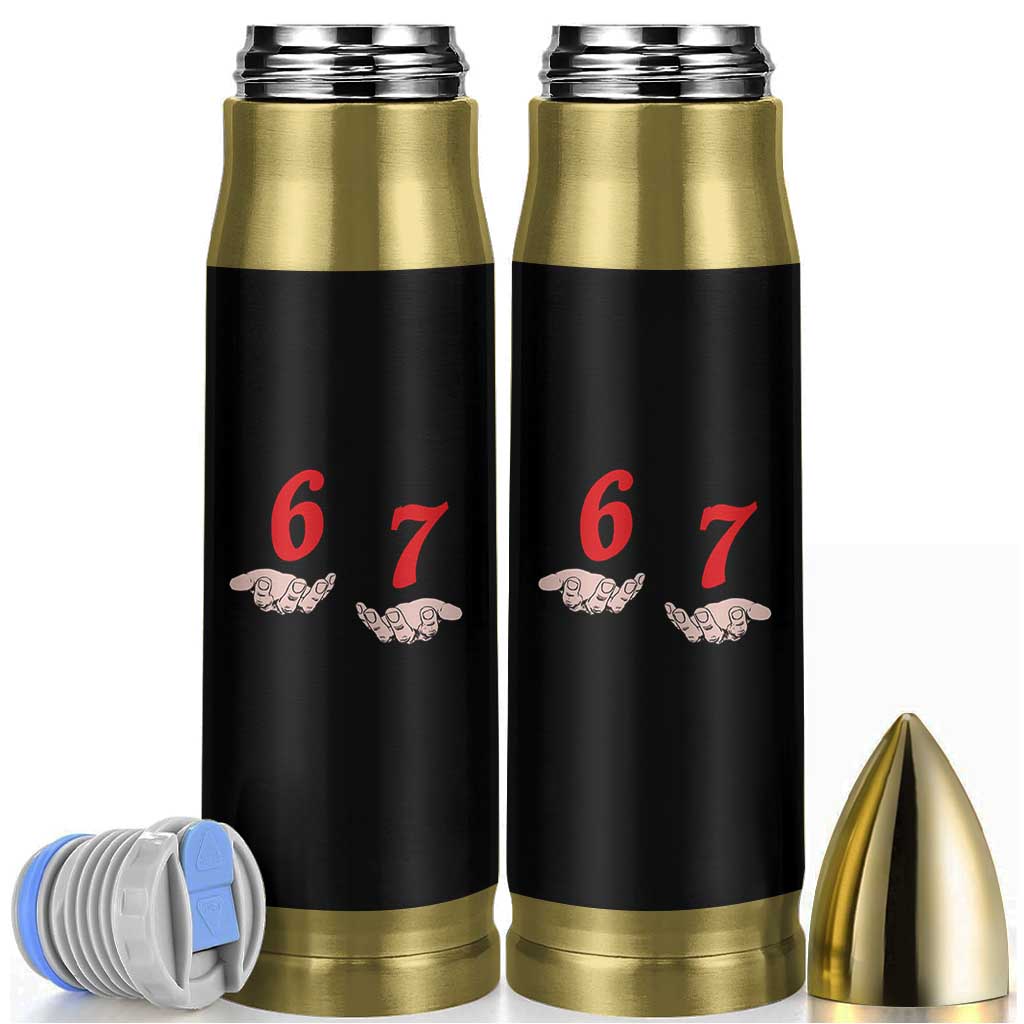 Funny 67 Six Seven Meme Hands Gesture Alpha Slang Bullet Tumbler - Wonder Print Shop