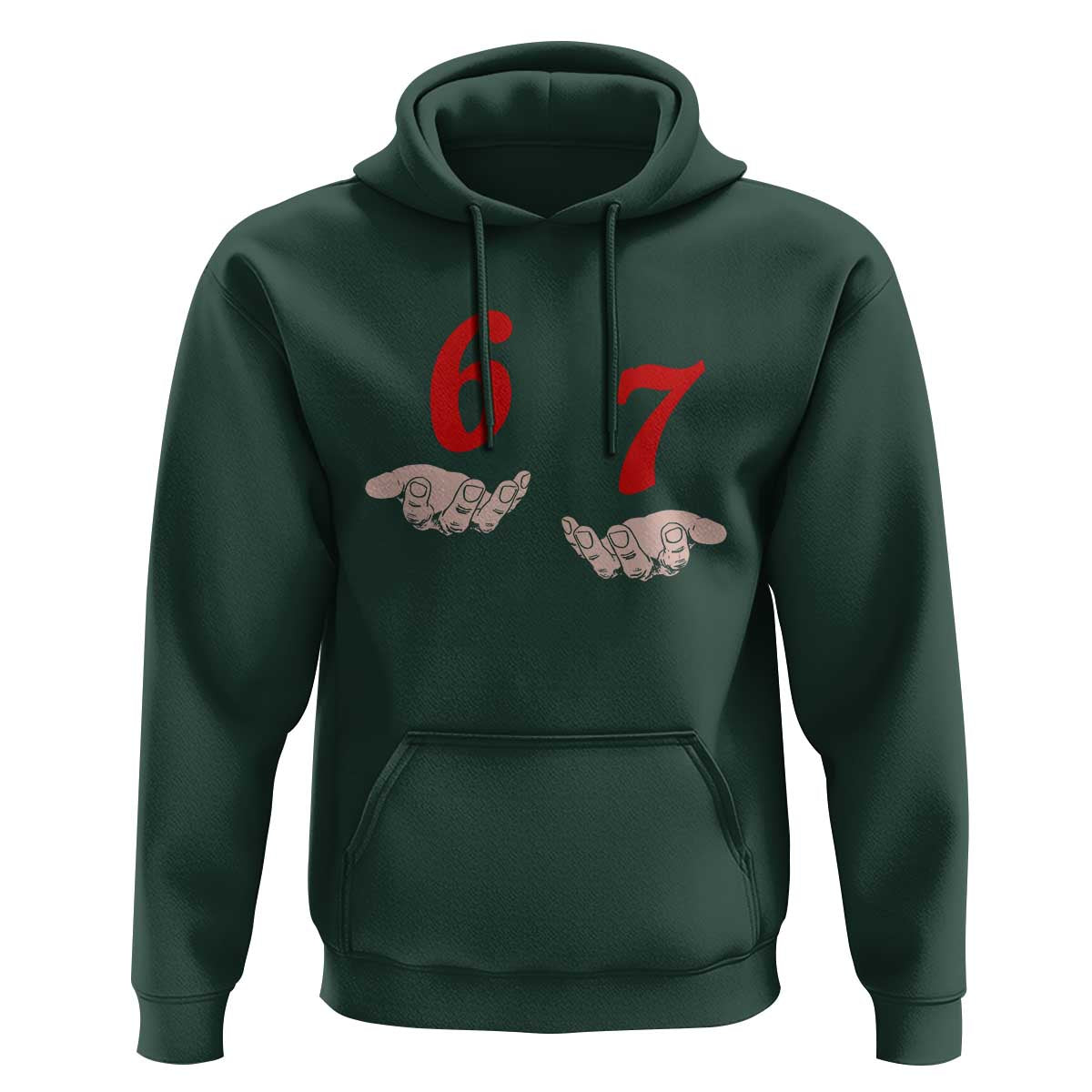 Funny 67 Six Seven Meme Hands Gesture Alpha Slang Hoodie - Wonder Print Shop