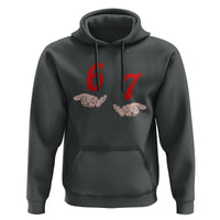 Funny 67 Six Seven Meme Hands Gesture Alpha Slang Hoodie - Wonder Print Shop