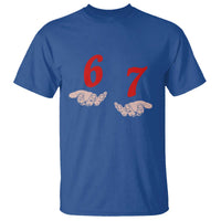 Funny 67 Six Seven Meme Hands Gesture Alpha Slang T Shirt - Wonder Print Shop