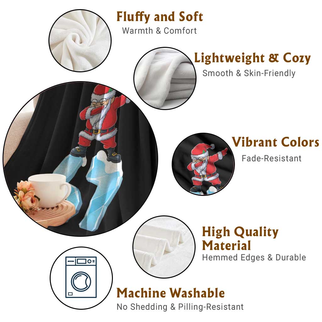 Funny 67 Christmas Throw Blanket Six Seven Dabbing Santa Meme Gen Alpha Slang - Wonder Print Shop