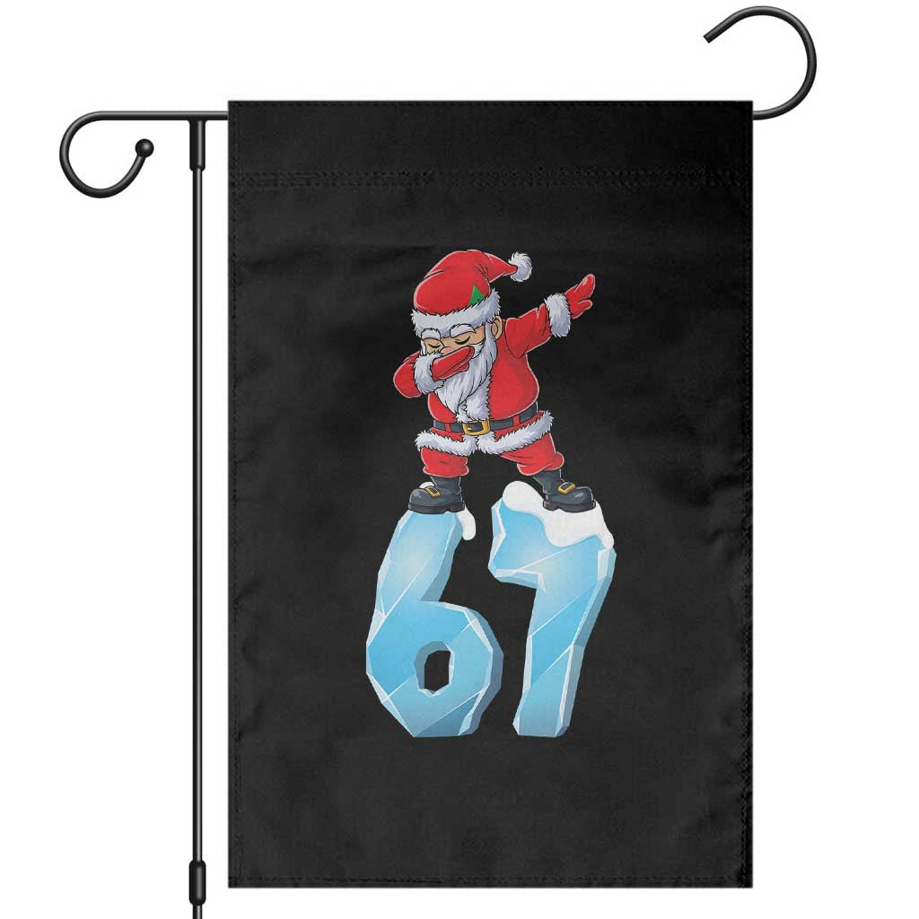 Funny 67 Christmas Garden Flag Six Seven Dabbing Santa Meme Gen Alpha Slang - Wonder Print Shop