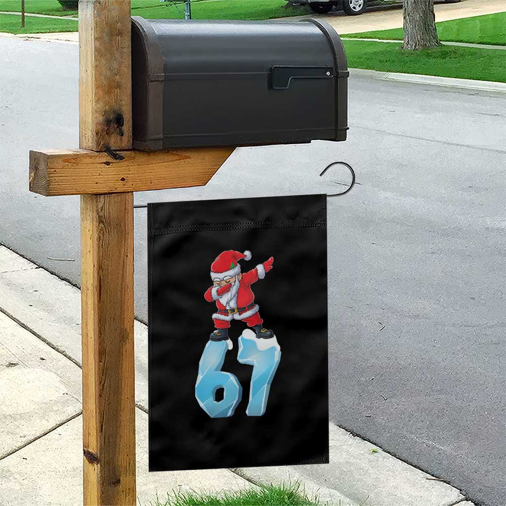 Funny 67 Christmas Garden Flag Six Seven Dabbing Santa Meme Gen Alpha Slang - Wonder Print Shop