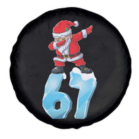 Funny 67 Christmas Spare Tire Cover Six Seven Dabbing Santa Meme Gen Alpha Slang - Wonder Print Shop
