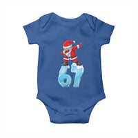 Funny 67 Christmas Baby Onesie Six Seven Dabbing Santa Meme Gen Alpha Slang - Wonder Print Shop
