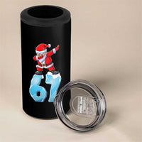 Funny 67 Christmas 4 in 1 Can Cooler Tumbler Six Seven Dabbing Santa Meme Gen Alpha Slang - Wonder Print Shop
