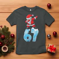 Funny 67 Christmas T Shirt Six Seven Dabbing Santa Meme Gen Alpha Slang - Wonder Print Shop