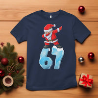 Funny 67 Christmas T Shirt Six Seven Dabbing Santa Meme Gen Alpha Slang - Wonder Print Shop
