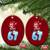 Funny 67 Xmas Ceramic Ornament Six Seven Dabbing Santa Meme Gen Alpha Slang - Wonder Print Shop