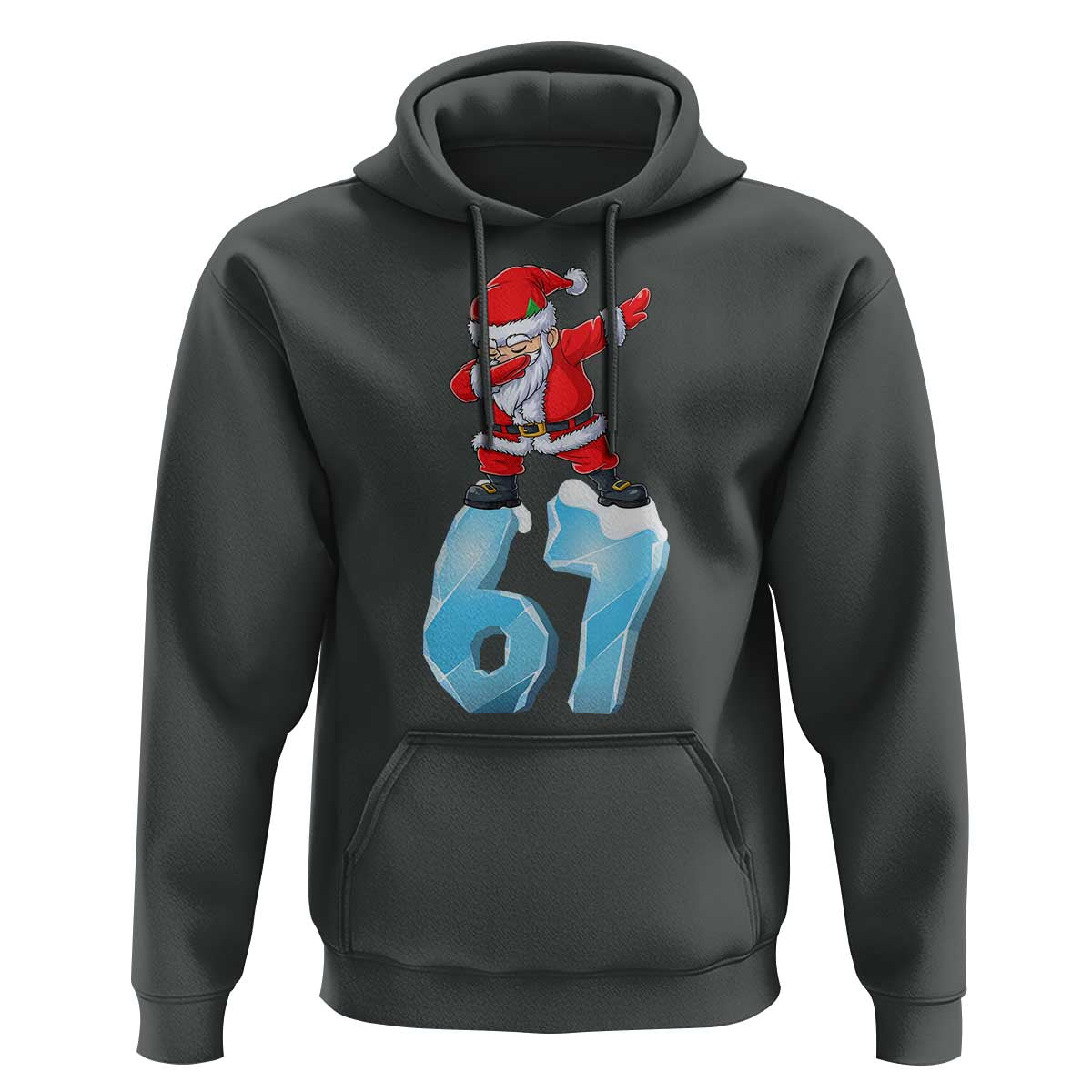 Funny 67 Christmas Hoodie Six Seven Dabbing Santa Meme Gen Alpha Slang - Wonder Print Shop